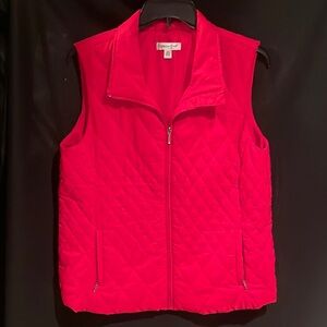 Coldwater Creek Quilted Vest in Vibrant Red